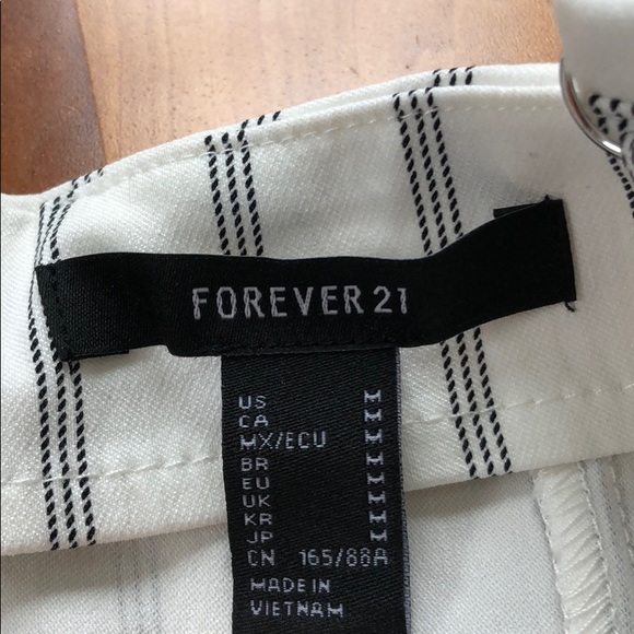 White and Black Striped Forever 21 Dress - Picture 3 of 3